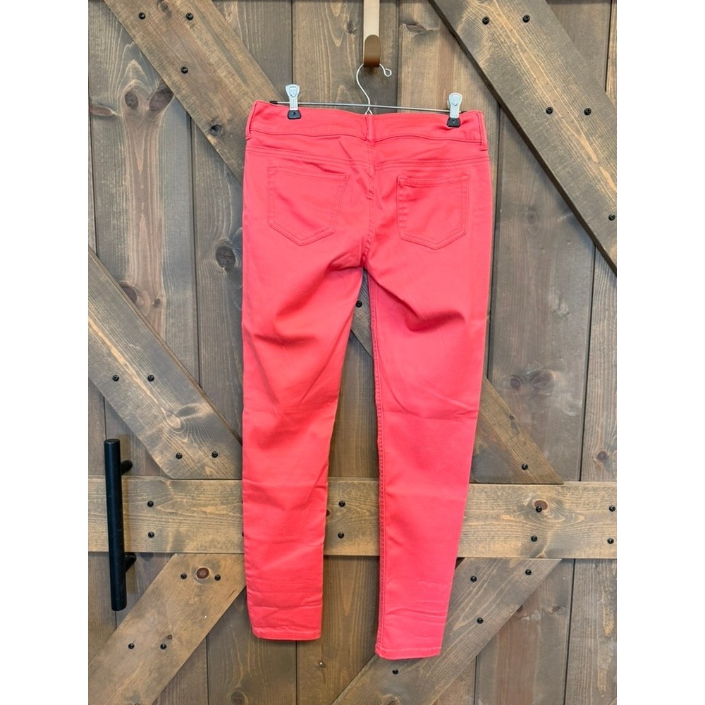 Maurices Skinny Pants Women S-R Coral Good Stretch Casual Mid Rise Slim - Picture 2 of 5